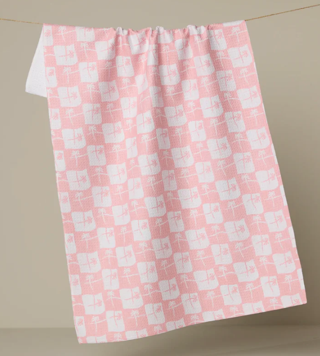 Geometry Tea Towel | La Brisa Pink