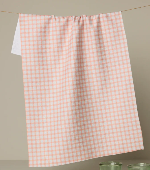 Geometry Tea Towel | Peach Darling