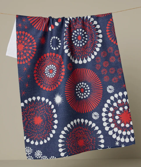 Geometry Tea Towel | Freedom Sparks Navy