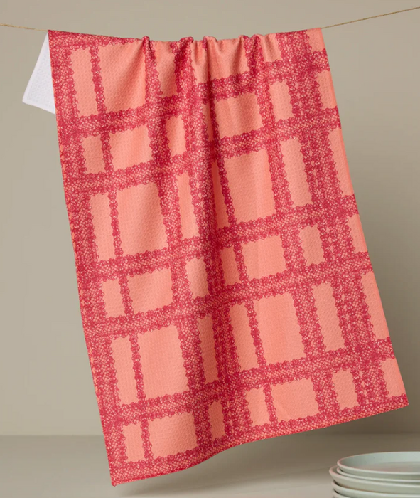 Geometry Tea Towel | Lacy Plaid