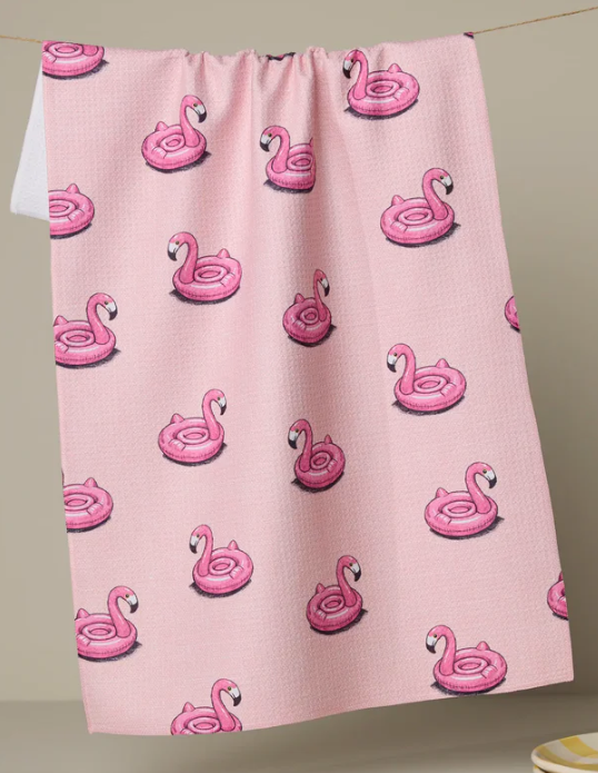 Geometry Tea Towel | Flamingo Floatie