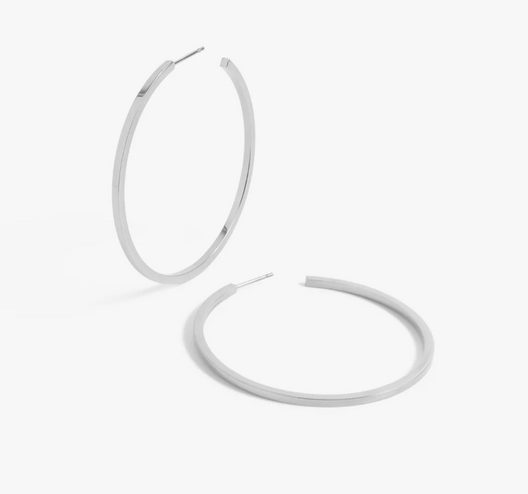Jay 2" Silver Water-Resistant Hoops