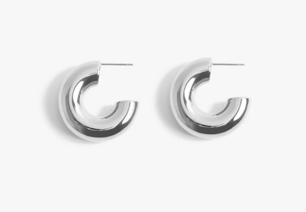 Monterey Silver Water-Resistant Hoops