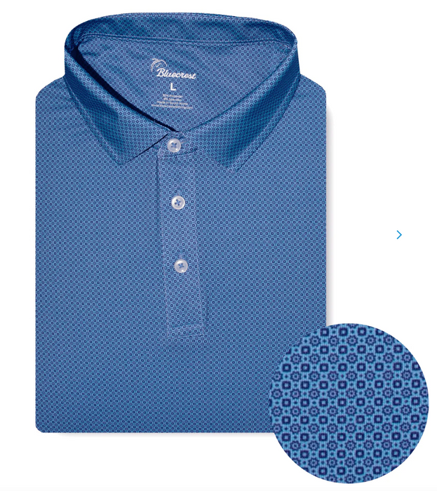 The Orion Performance Polo | Blue & Navy