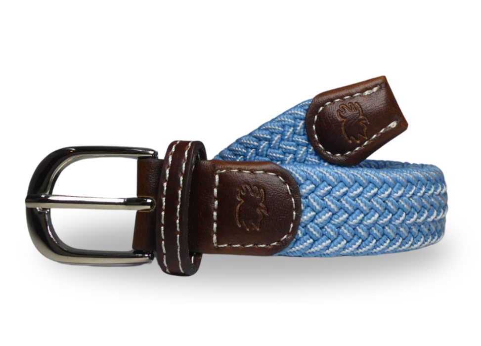 The Lil' Newport Kid's Tri-Color Woven Stretch Golf Belt