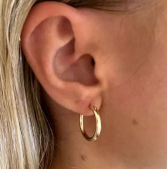 Laguna 18mm Gold Waterproof Hoop Earrings