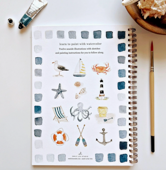 Seaside Watercolor Workbook