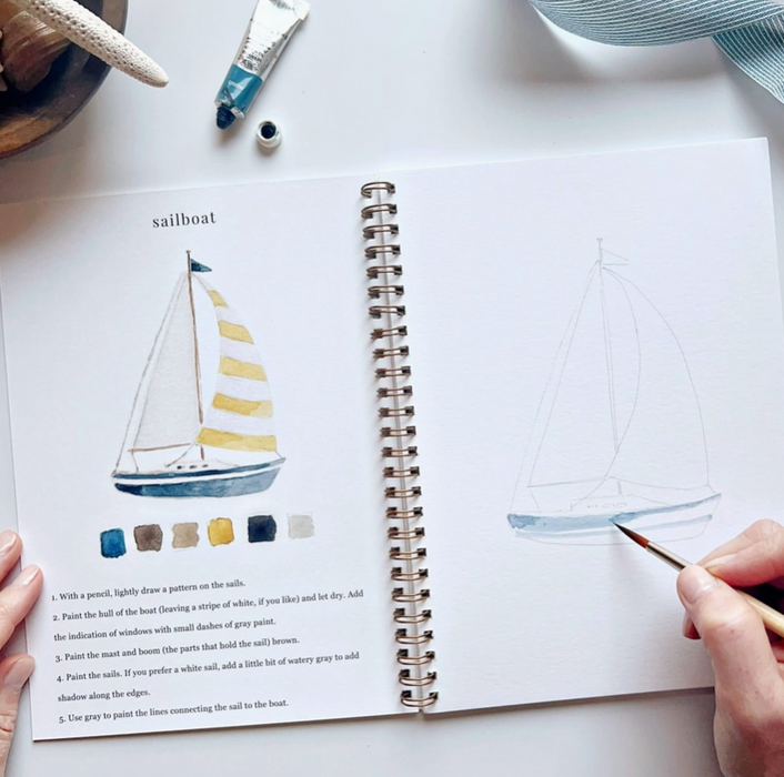 Seaside Watercolor Workbook