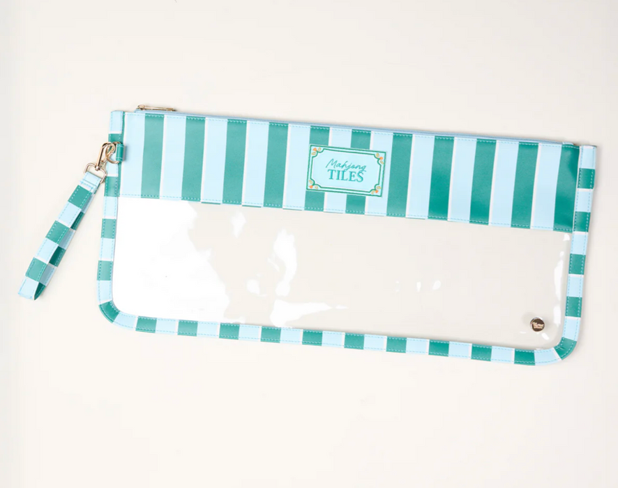 Mahjong Tile Keeper | Sicily Stripes Teal