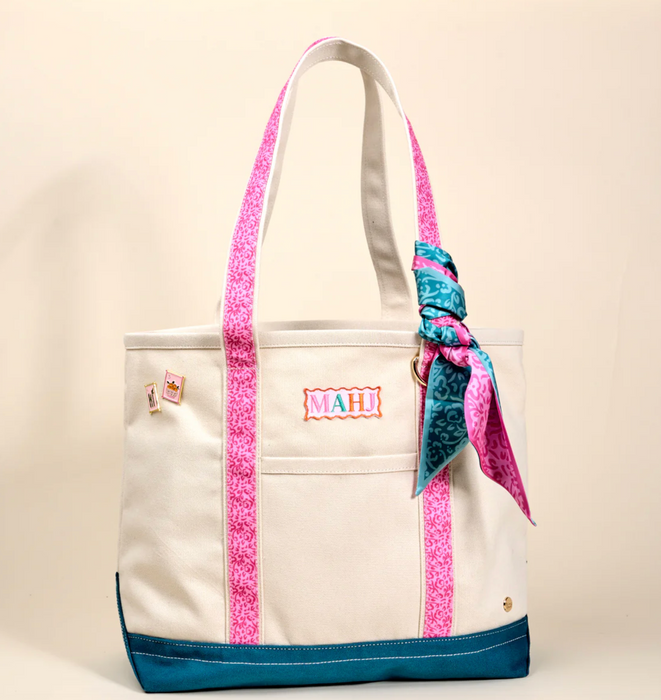 It's Mahj Time Canvas Tote Bag