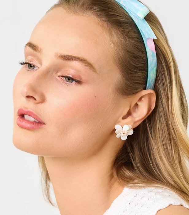 Burst of Joy Earrings |  Resort White
