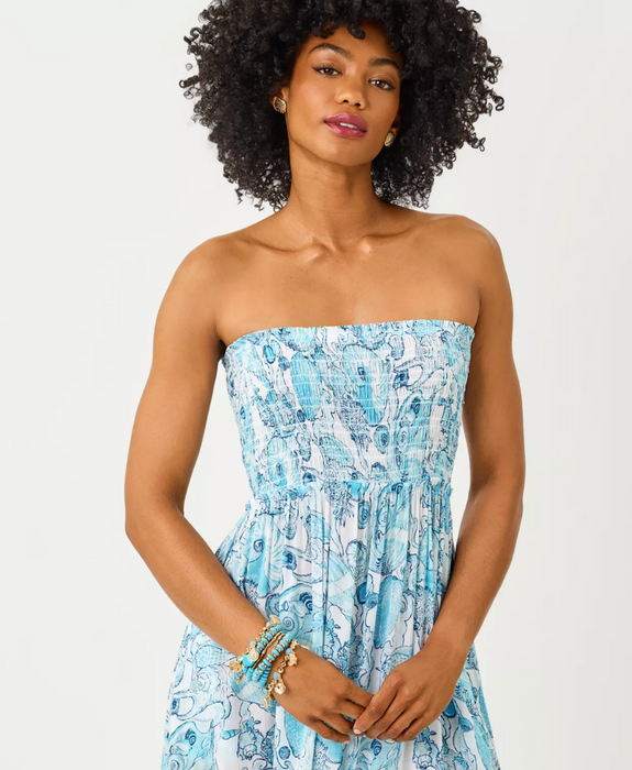 Anali Maxi Cover-Up | Resort White Shell Shine