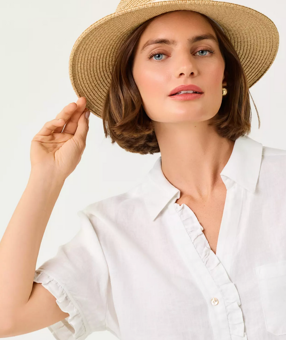 Carden Ruffle Top | Resort White