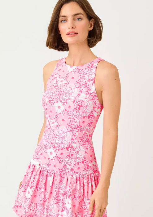 UPF 50+ Delvenie Bubble Hem Dress | Conch Shell Pink Burst Of Joy