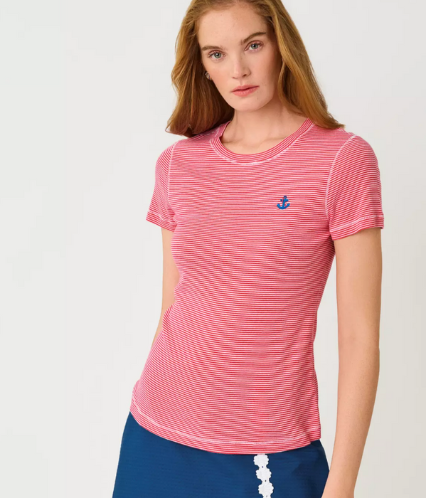 Danica Knit Top | Multi Anchor Mini Embroidery