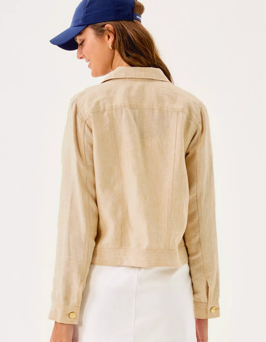 Seaspray Linen Jacket | Wicker Tan