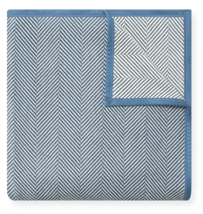 Harborview Herringbone Cornflower Blanket Family-Size