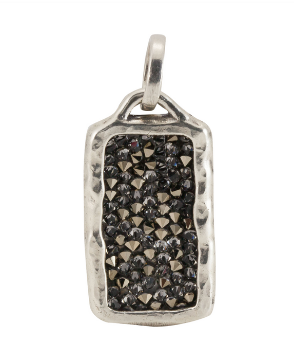 KRIS4WZS-PLT WHITE BRONZE Kristal Plate Pendant