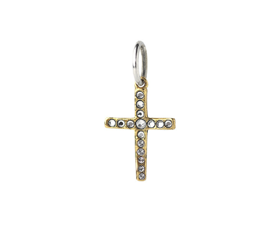 AMOR2MS Amor Fati Single Cross Charm-BR-SS & Swarovski