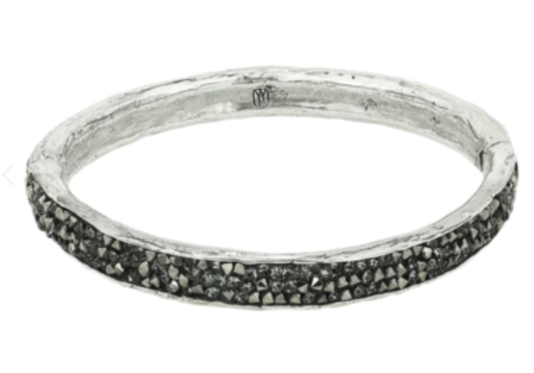KRIS14WBZ Kristal Hinge Bangle White Bronze