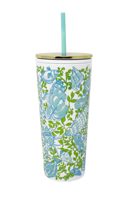 Lilly Tumbler w/Straw  | Throw Me a Line