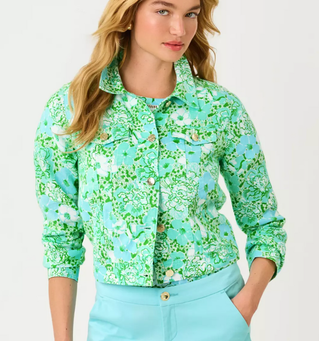 Seaspray Linen Jacket | Mint Condition Burst of Joy