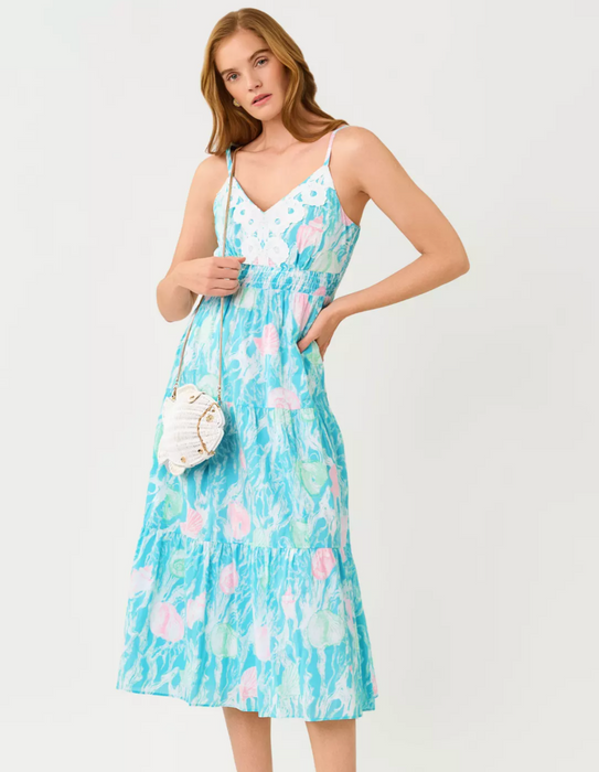 Zanna Midi Dress | Capri Blue Sheldon