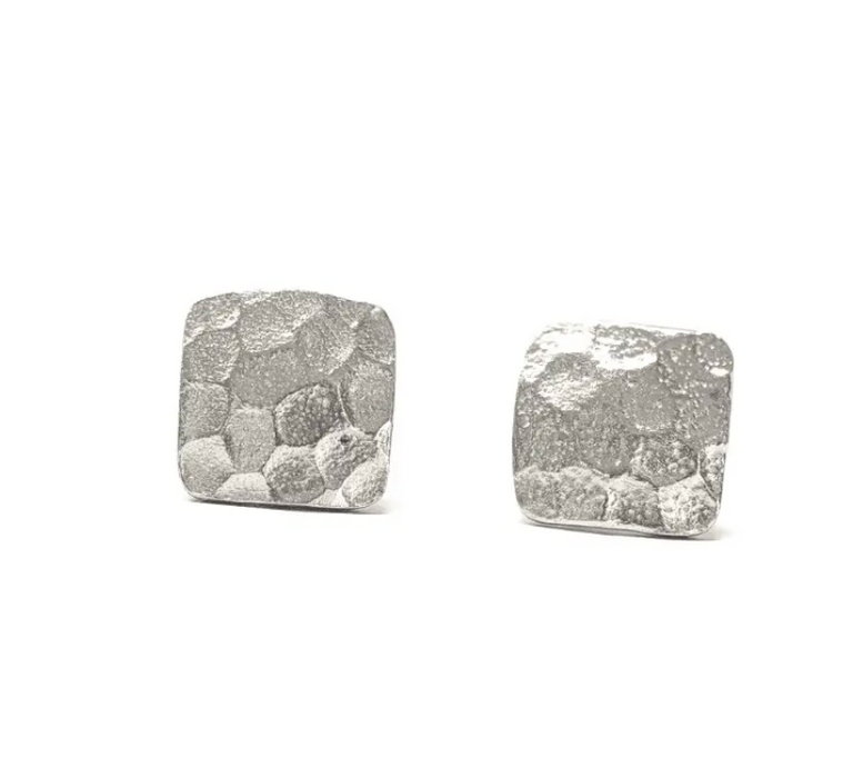 No.13 Sterling Square Waterproof Stud Earrings