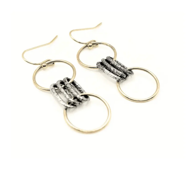 Allure Mixed Metal Waterproof Earrings