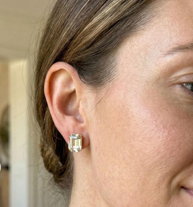 Octavia Studs | Crystal
