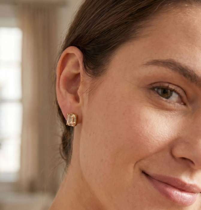 Octavia Studs | Golden Shadow
