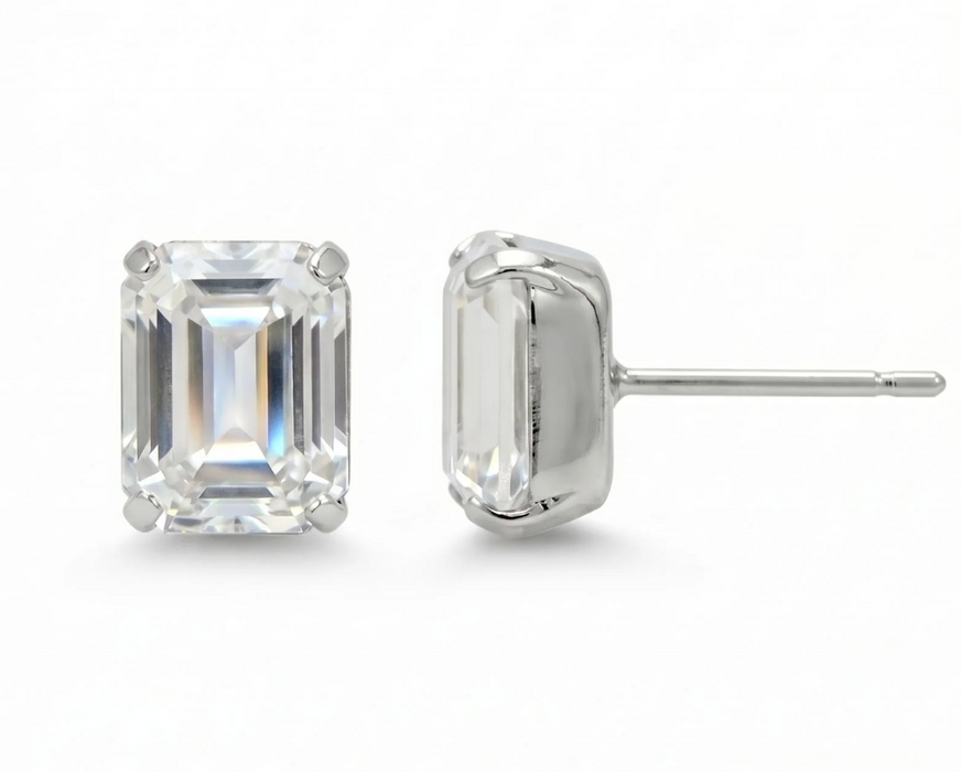 Octavia Studs | Crystal Palladium
