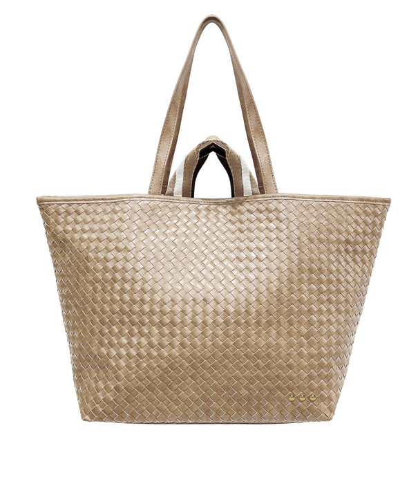 Woven Tiffany Organizer Tote | Taupe