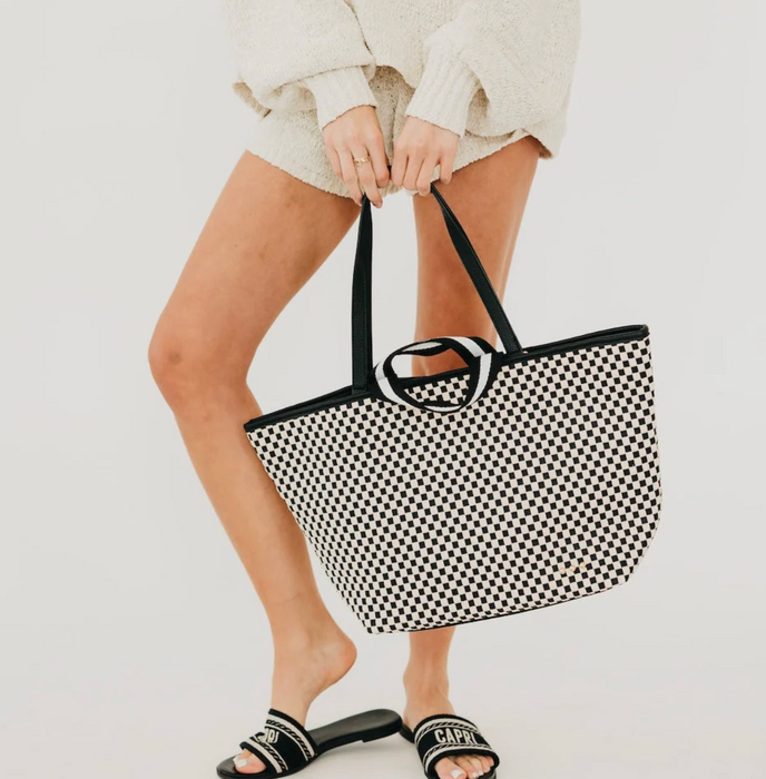 Woven Tiffany Organizer Tote | Taupe