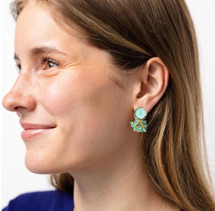 Kimberly Enamel Earring | Turquoise
