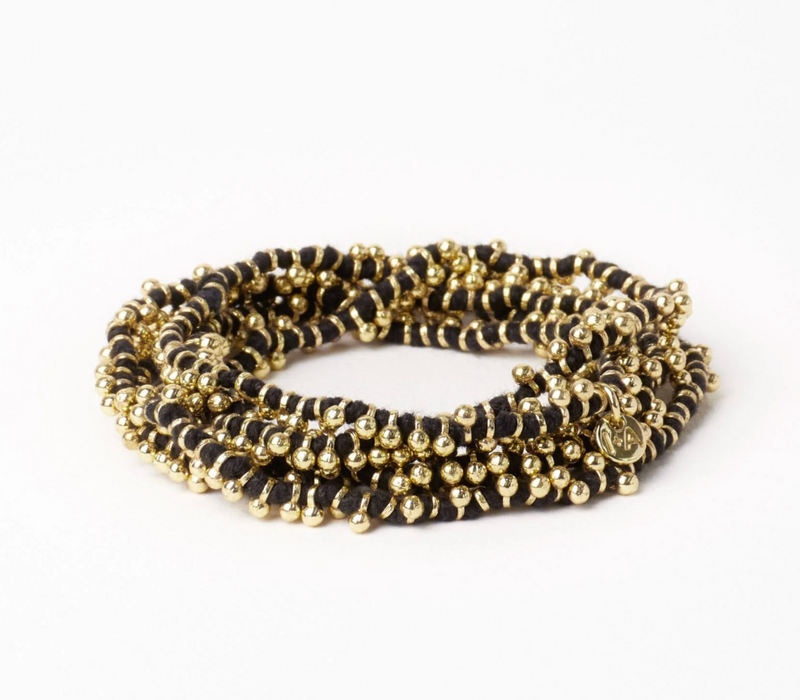 Rosemary Thread Long Necklace | Black