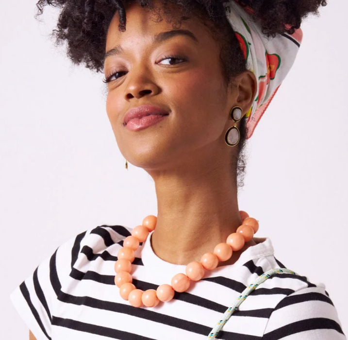 Iris Large Resin Bead Necklace | Coral
