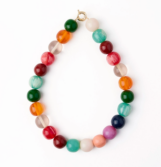 Iris Large Resin Bead Necklace | Multi