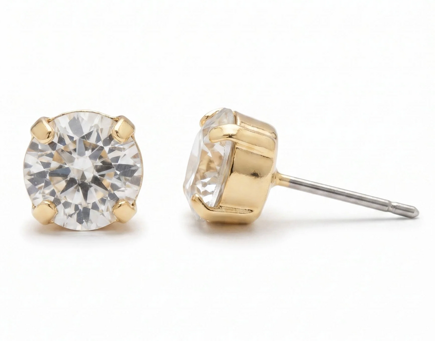 Simple Studs | Crystal