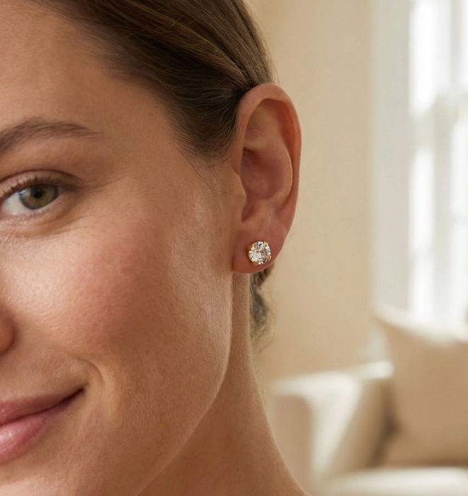 Simple Studs | Crystal