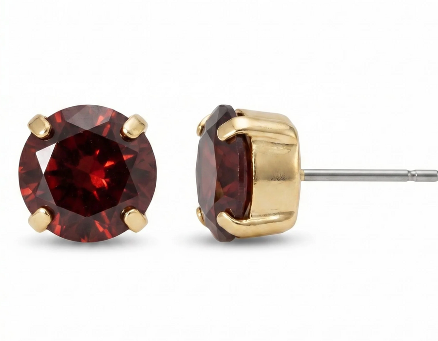 Simple Studs | Burgundy