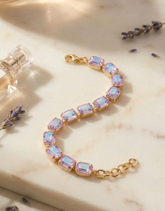 Octavia Tennis Bracelet | Vitrail Light