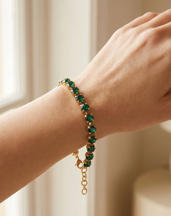 Sienna Tennis Bracelet | Emerald
