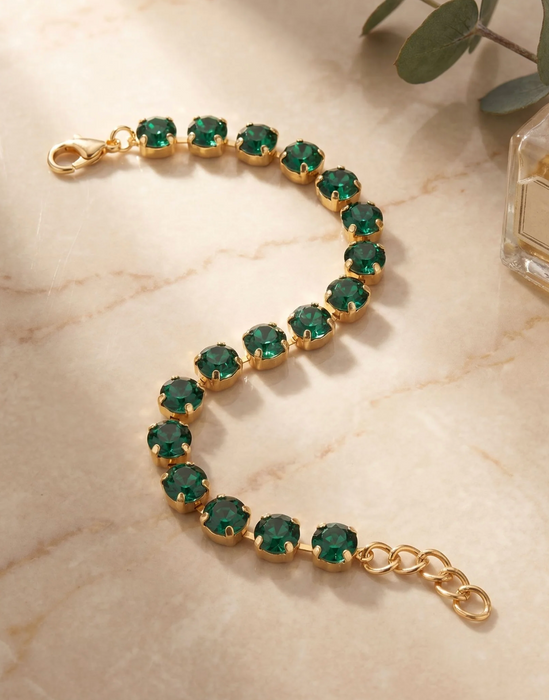 Sienna Tennis Bracelet | Emerald