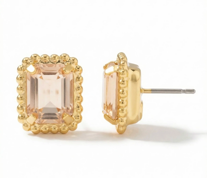 Octavia Scalloped Studs | Golden Shadow