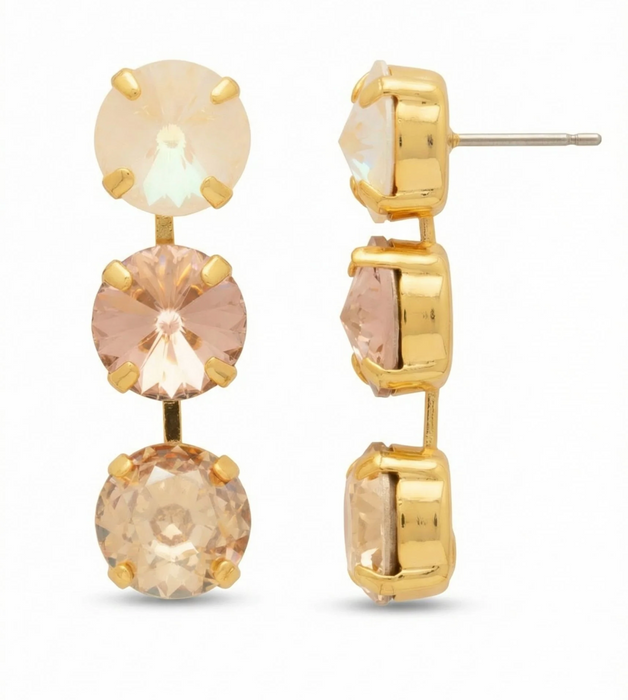 Mara Triple Dangle Earrings | Golden Goddess