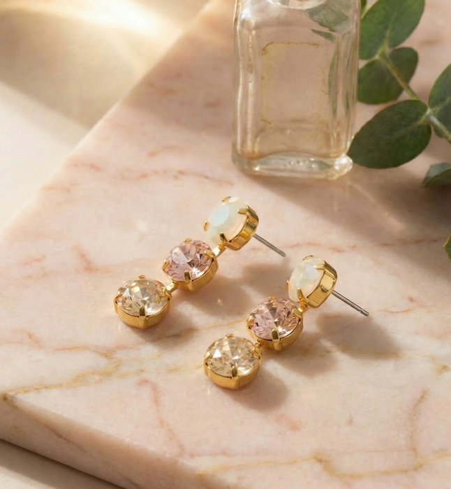 Mara Triple Dangle Earrings | Golden Goddess