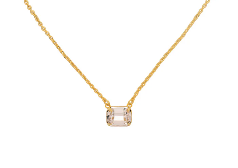 Octavia Single Crystal Pendant | Silk