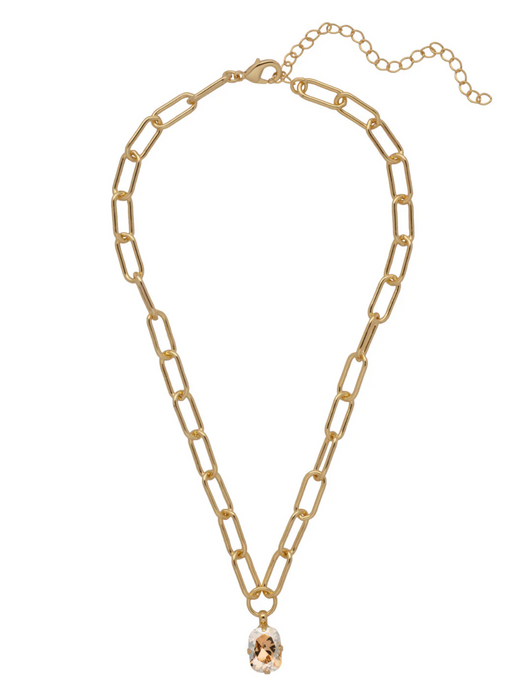 Nia Oval Pendant | Dark Champagne