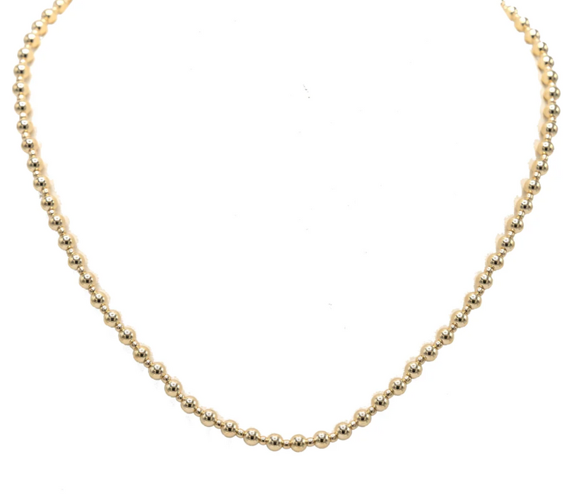 4mm+2mm+4mm 14k Waterproof Necklace